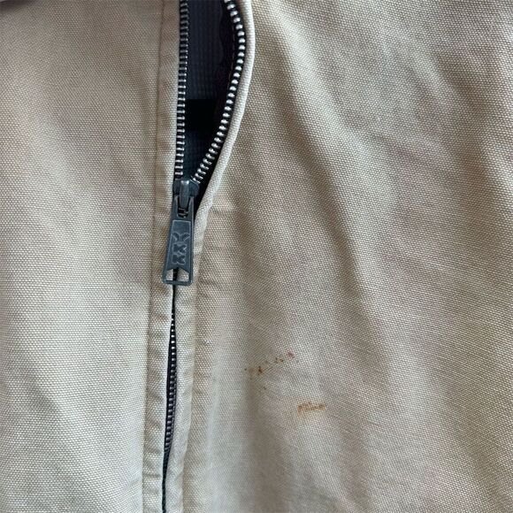 Vintage Muleskins Men's Beige Hooded Work Jacket XLT - Picture 6 of 11